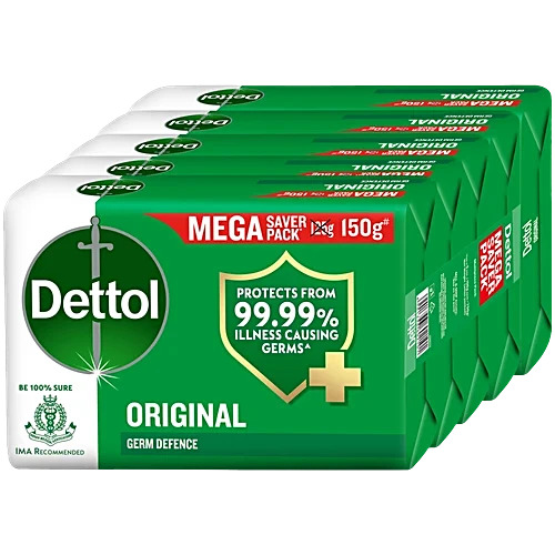 Dettol Orignal Germ Defence Soap 150g ( Pack of 5)