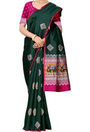 Women's Banarasi Silk Saree With unstitched Blouse Piece