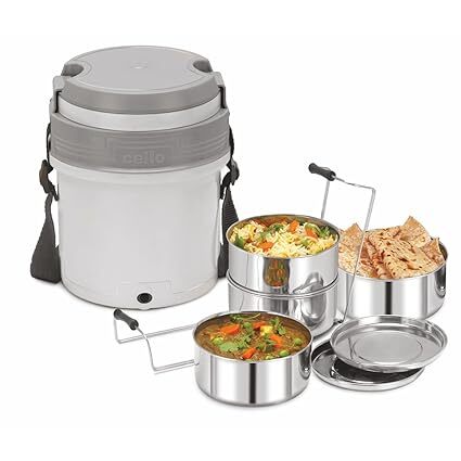 Cello Newton 4 Electric Lunch Box Grey