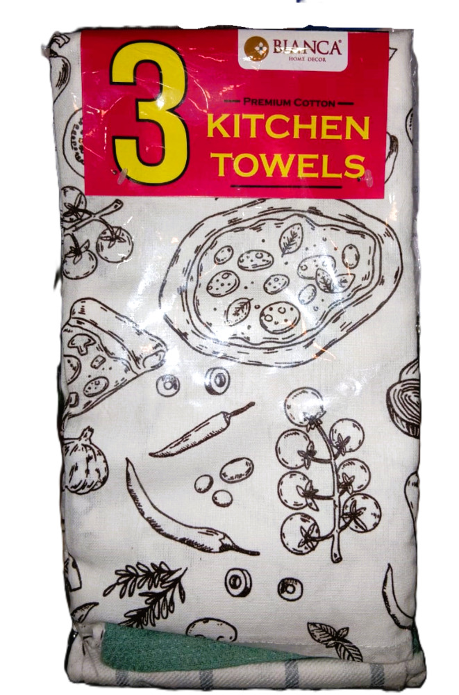 Bianca Kitchen Towels Premium Cotton 3N Towel 45cm*70cm