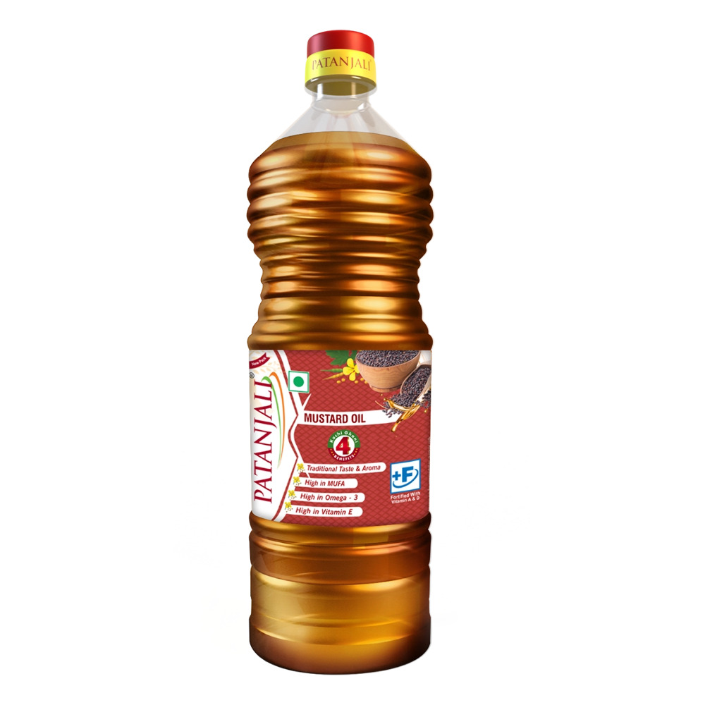 Patanjali Aastha Kachi Ghani Mustard Oil, 1Ltr