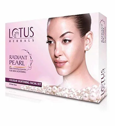 Lotus herbals Radiant Pearl Deep Cleansing Properties For Skin Lightening Facial Kit 1N