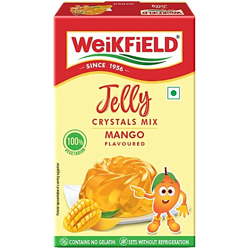 Weikfield Jelly Crystals Mix Mango Flavoured 90gm