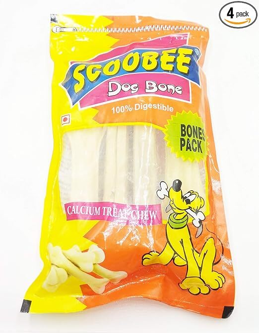 SCOOBEE Scoobee Dog Calcium Treat Chew Bone 100% Digestible Rawhide Bone Dog Chew (524 g, Pack of 1)
