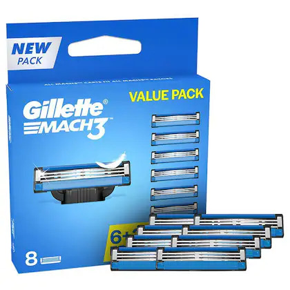 Gillette Mach3 Shaving Cartridge 8 pcs