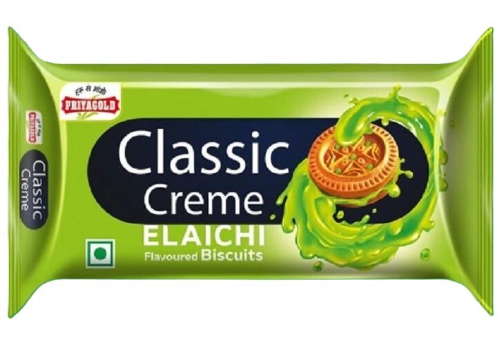 Priya Gold Classic Creme Elaichi Flavoured Biscuit 148gm