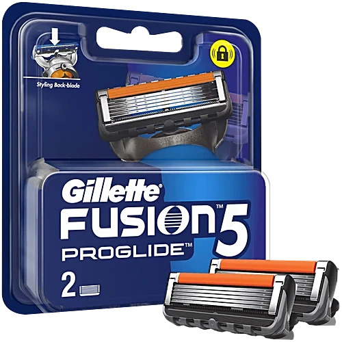 Gillette Fusion Proglide Blades For MenPerfect Shave & Beard ShapePack of 2 Cartridges, 2 pcs