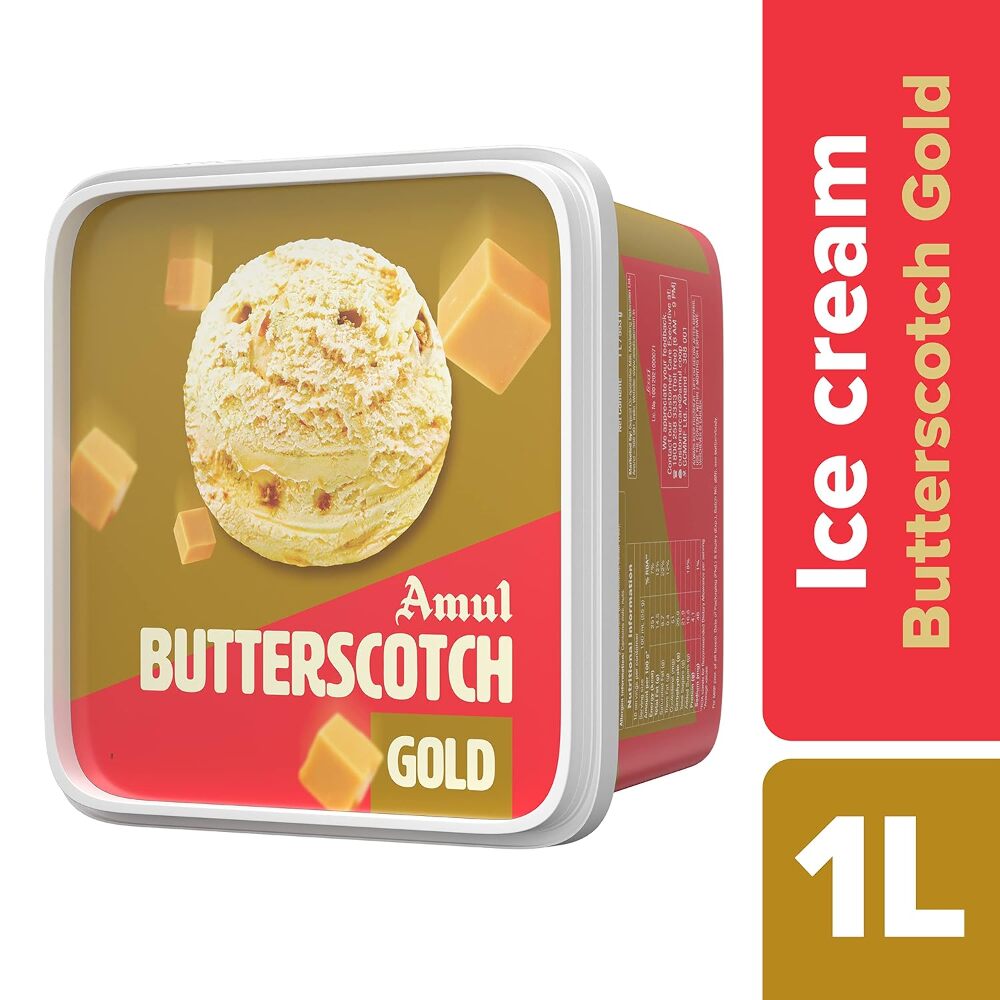 Amul Butterscotch Gold Ice Cream 1L