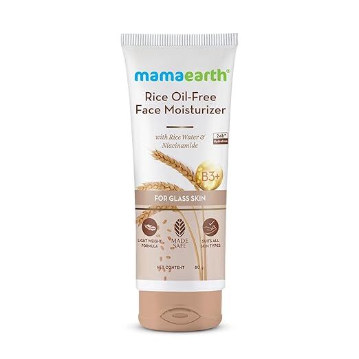 Mamaearth Rice Oil-Free Face Moisturizer For Glass Skin 80gm