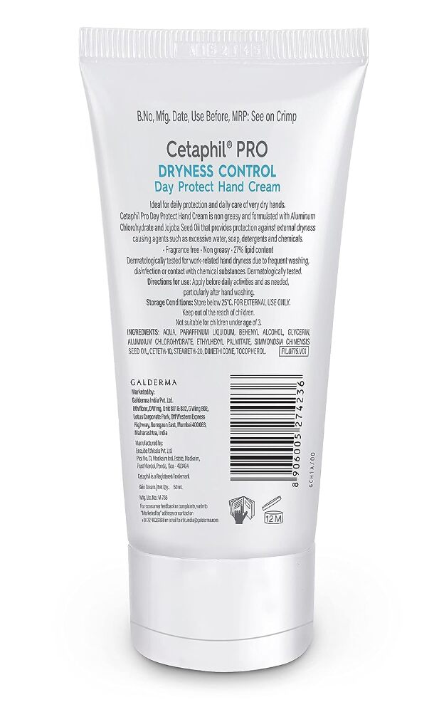 Cetaphil PRO Dryness Control Day Protect Hand Cream, 50 ml
