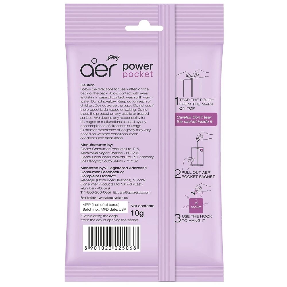 Godrej Aer Power Pockket Air Freshener-Berry Rush, 10 g