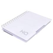 Navneet HQ | Five Subject Spiral Wiro Bound Notebook - Single Line | 17.6x25 cm |Single Line |300 Pages |White