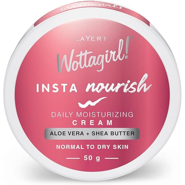 Wottagirl Insta Nourish Aloe+ Shea butter Daily Moisturizing Cream 50g