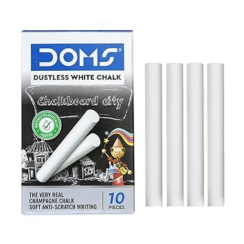 Doms Dustless White Chalks 10n