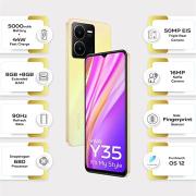 Vivo Y35 (Dawn Gold, 8GB RAM, 128GB Storage)
