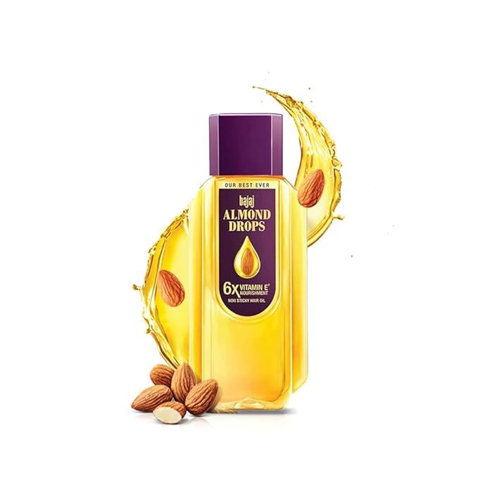 Bajaj Almond Drops 6x Vitamin E Non Sticky Hair Oil-350ml