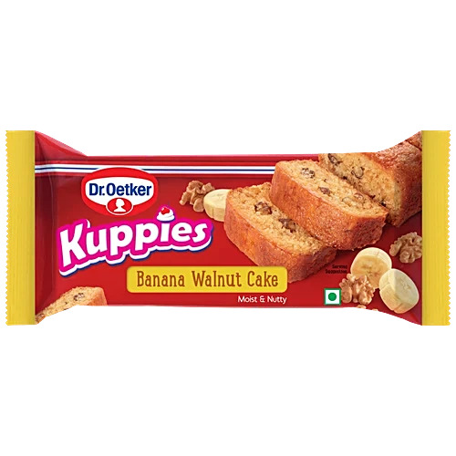 Dr. Oetker Kuppies Banana Walnut Cake Moist & Nutty 125g