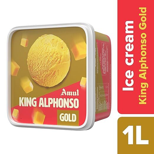 Amul King Alphonso Gold Ice Cream 1L