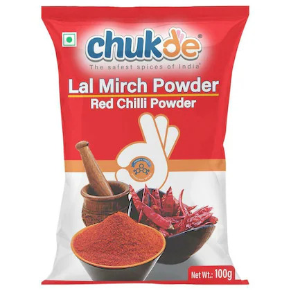 BULK DEAL - Chukde Spices Chilli/Mirch Powder, 100 gm (Pack of 10)
