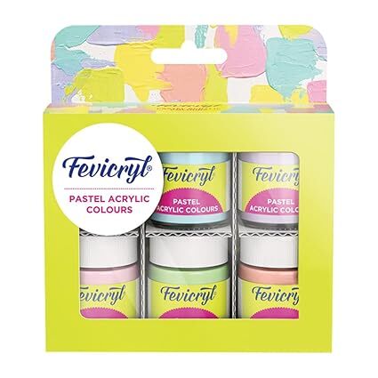Fevicryl Multi Surface Pastel Acrylic Colours Kit 6 Shades