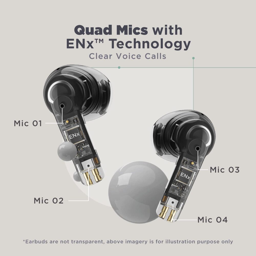 boAt Airdopes Atom 81 True Wireless Earbuds with Upto 50H Playtime, Quad Mics ENx™ Tech, 13MM Drivers,Super Low Latency(50ms), ASAP™ Charge, BT v5.3(Opal Black)