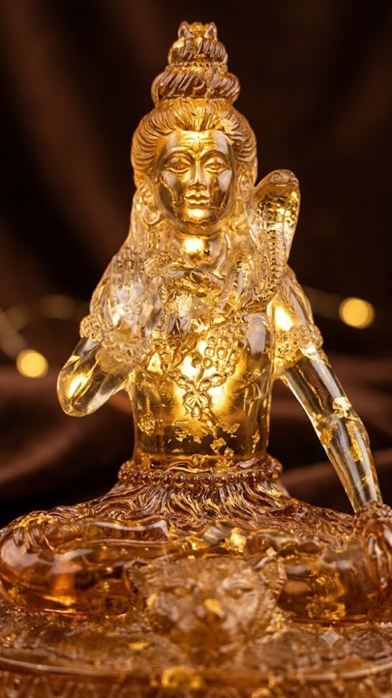Crystal Look Lord Shiva Idol 1pc