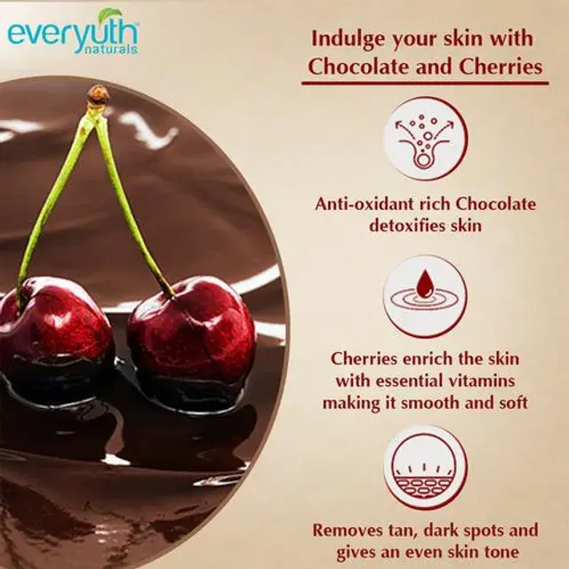 Everyuth Naturals Tan Removal Choco Cherry Scrub, 50 gm