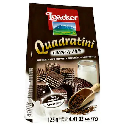 Loacker Quadratini Chocolate Wafers 125g