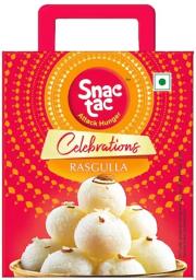 Snactac Celebrations Rasgulla gift Pack, 1 kg ( Buy 1 Get 1 Free )