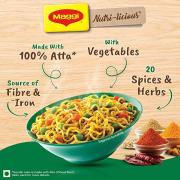 MAGGI Nutri-Licious Masala Veg Atta Noodles - Herbs & Spice Blend, Iron & Fibre Rich, 72.5 g Pouch