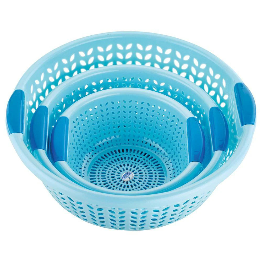 Joyo Daisy Plastic Basket Set of 3