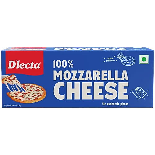 D'lecta 100% Mozzarella Cheese For Authentic Pizzas 200g
