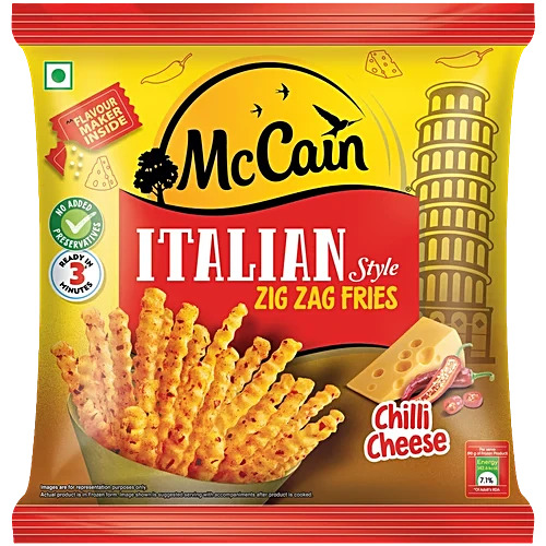 Mccain Italian Style Zig Zag Fries Chilli Cheese 325gm