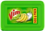 Vim with Power of Lemons Dishwash Bar Tub, 500 g