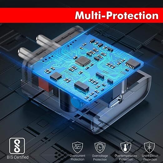 Portronics Adapto 20 Type C 20w Charger for Android,iPhone 14/ 14 Plus/ 14 Pro/ 14 Pro Max, iPhone 13/13 Pro/13 Pro Max/13 Mini, 12/12 Mini/ 12 Pro Max, iPhone 11 Series With PD 3.0, BIS Certified| USB-C 20 Watt Original Fast Charging Adaptor (White)
