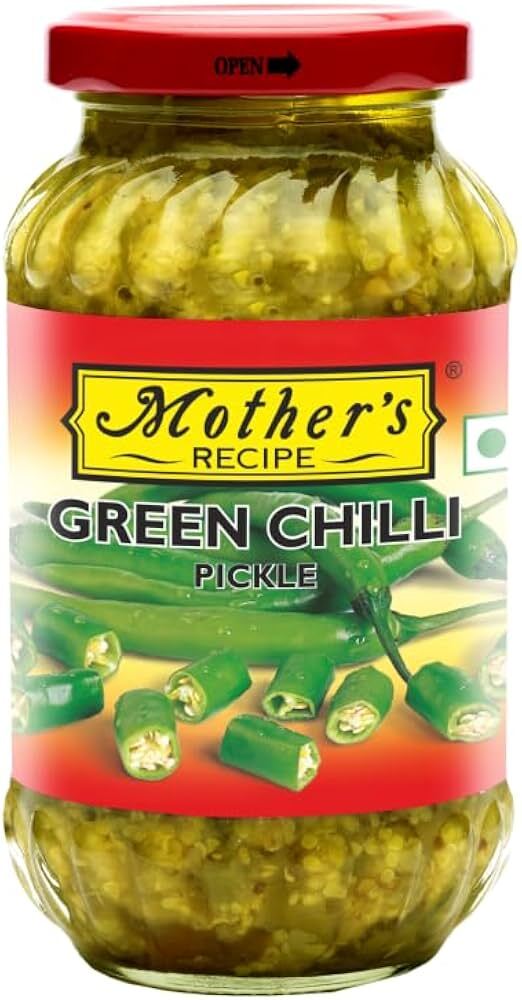 Mothers Recipe Green Chilli Pickle 400g