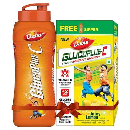 Dabur Glucoplus C Lemon Instant Energy, 450G