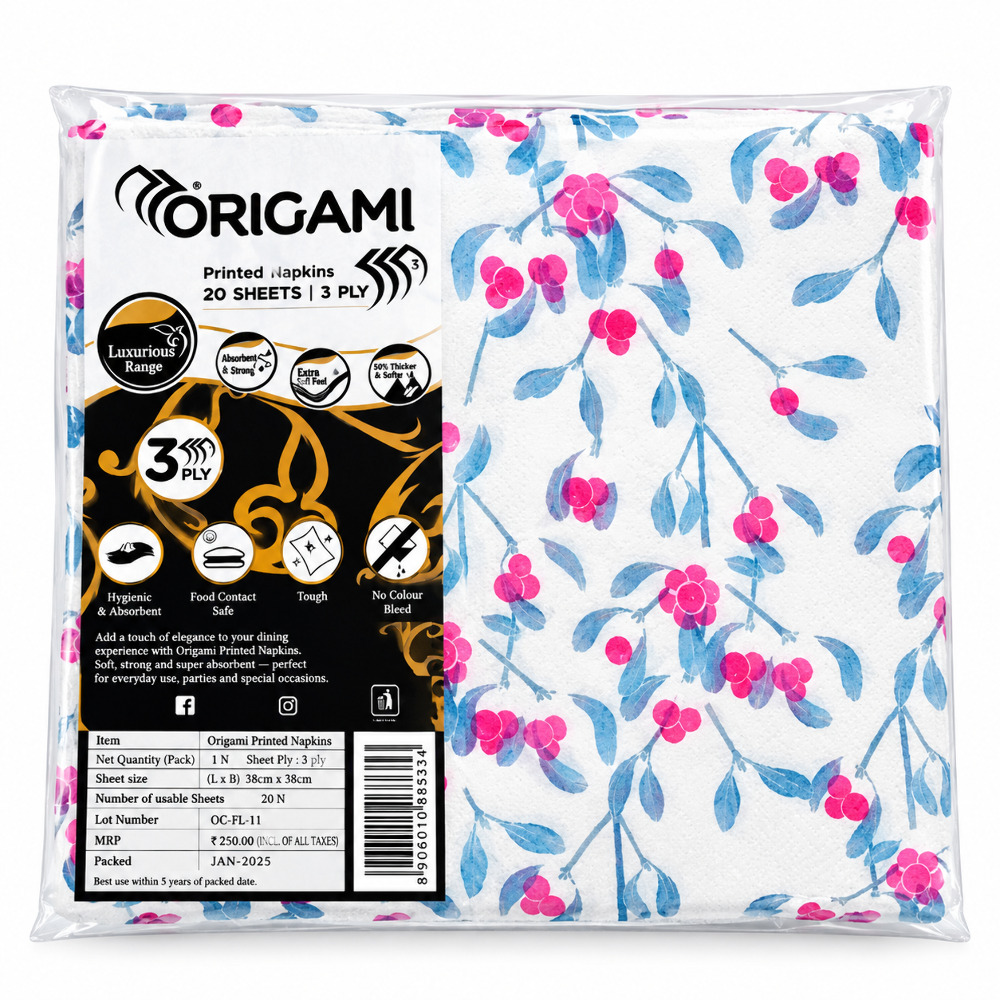 Origami Printed Napkins 20 Sheets 3Ply 1N