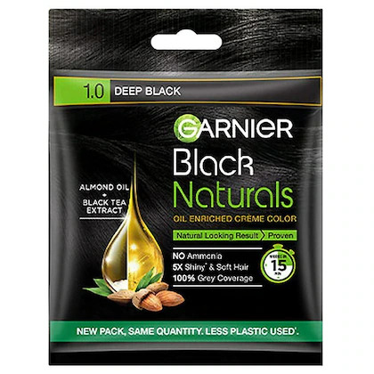 Garnier Black Naturals Ammonia Free Hair Colour, Deep Black, 20g