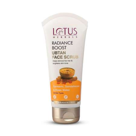 Lotus Herbals Radiance Boost Ubtan Face Scrub, 100 gm