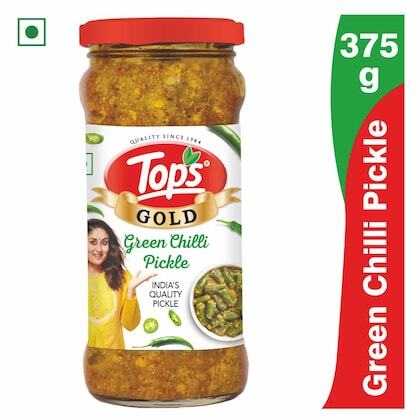 Tops Gold Green Chilli Pickle 375 g