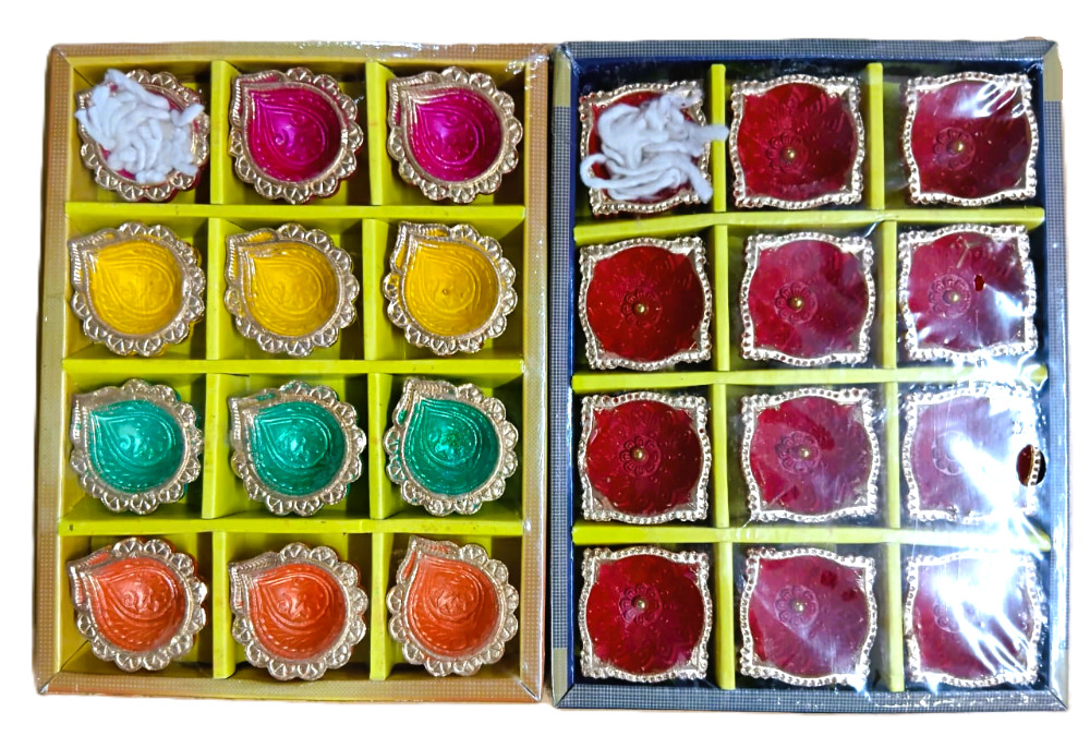 The Warmth of Tradition in Oil Premium Design Mitti Diya, 12pcs
