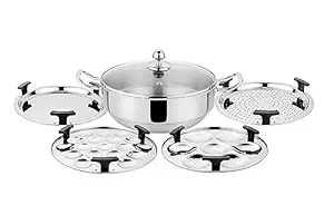 Prabha Triply Multi Purpose Kadhai Plain 26cm 6Plates