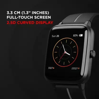 boAt Xplorer Smartwatch (Black Strap, Regular