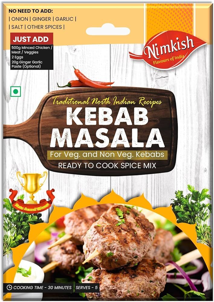 Nimkish Kebab Masala Ready to Cook Spice Mix Masala 80g