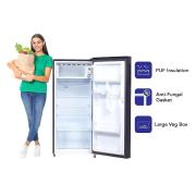 Haier 195 L 3 Star Direct Cool Single Door Refrigerator (Black )