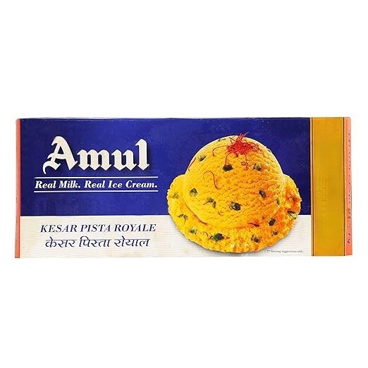 Amul Kesar Pista Royale Ice Cream 750ML 50% Extra Free