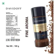 Davidoff Fine Aroma Instant Coffee, 100 g Bottle