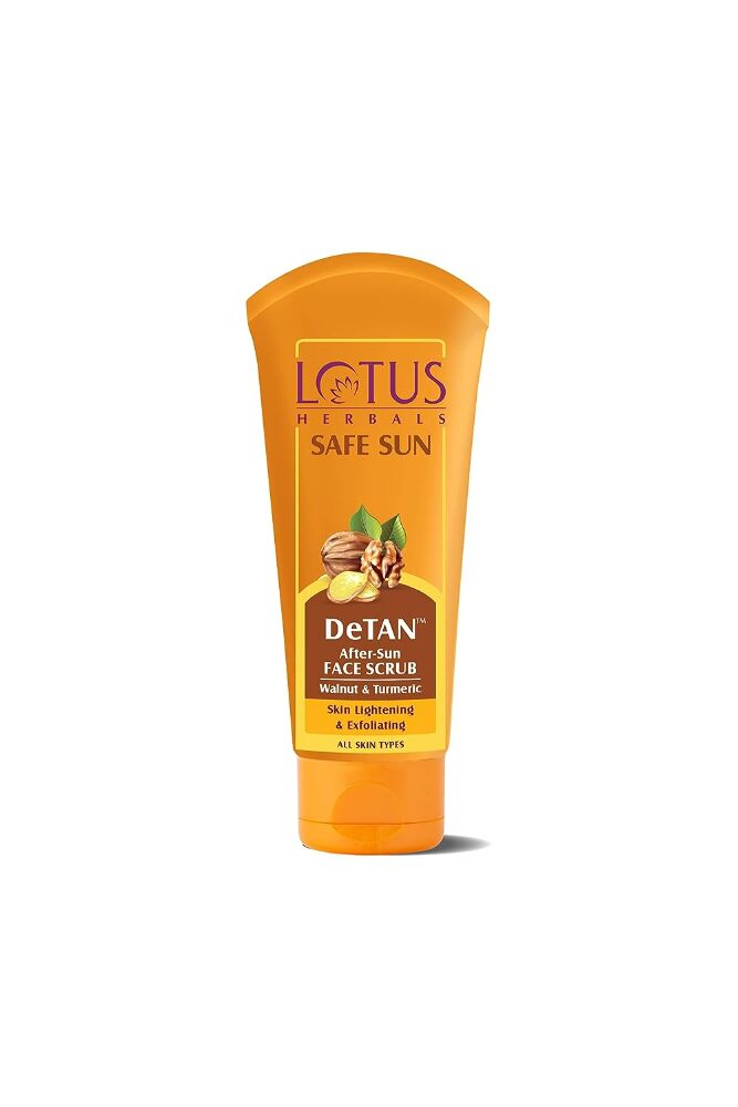 Lotus Herbals Safe Sun DeTan After-Sun Face Scrub, 100 gm