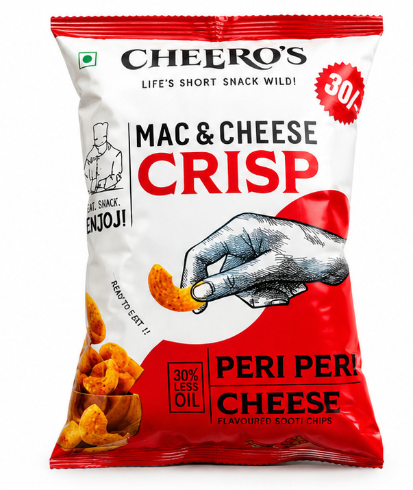 Cheero's Mac & Cheese Crisp Peri Peri Cheese 48gm